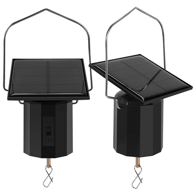 

Solar Hanging Display Motor Rotating Small Motor Solar Energy Wind Spinner Motor Multi-Purposes Rotatable Hook 2Pcs