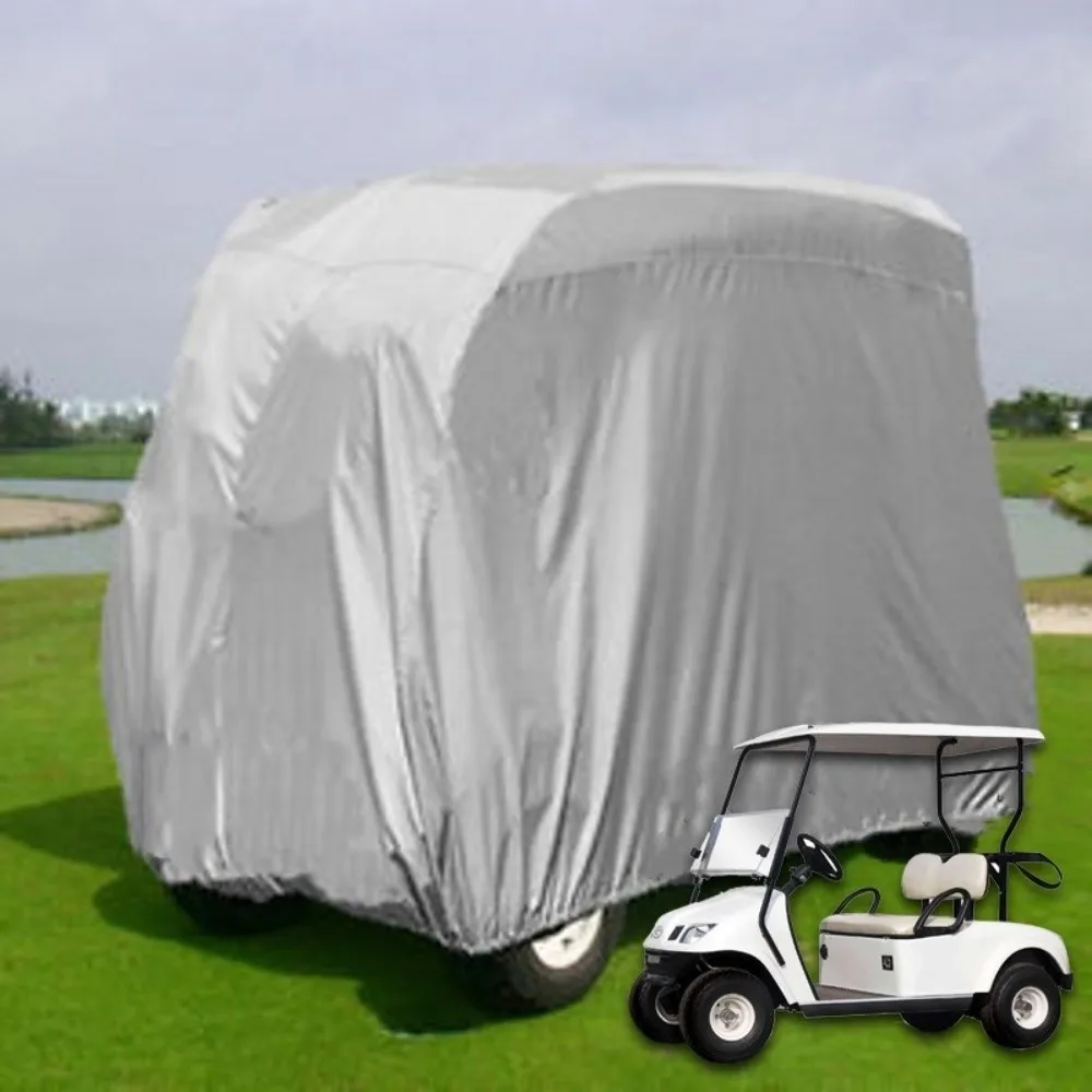 2/4 Passenger Golf Cart Cover Dust Proof UV Resistant Sightseeing Car Cover Waterproof Anti-Frost Outdoor Vehicle Cover