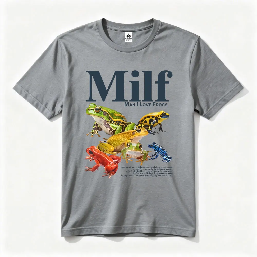 MILF رجل أحب الضفادع مضحك قائلا الفكاهة السخرية عشاق تي شيرت الصيف تنفس Camisetas س الرقبة قصيرة الأكمام لارتداء اليومي #5