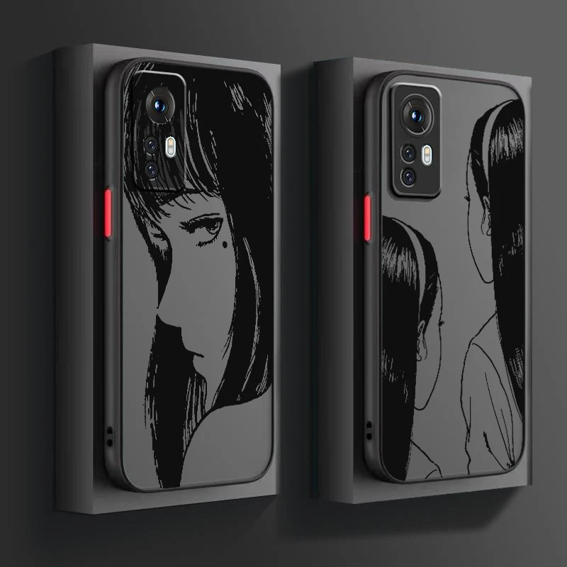 Tomie Kawakami Art Beautiful Frosted Translucent For Xiaomi Mi 13 12 12T 11T 11 11i 10T 10 9T Pro Lite Ultra 5G Soft Phone Case