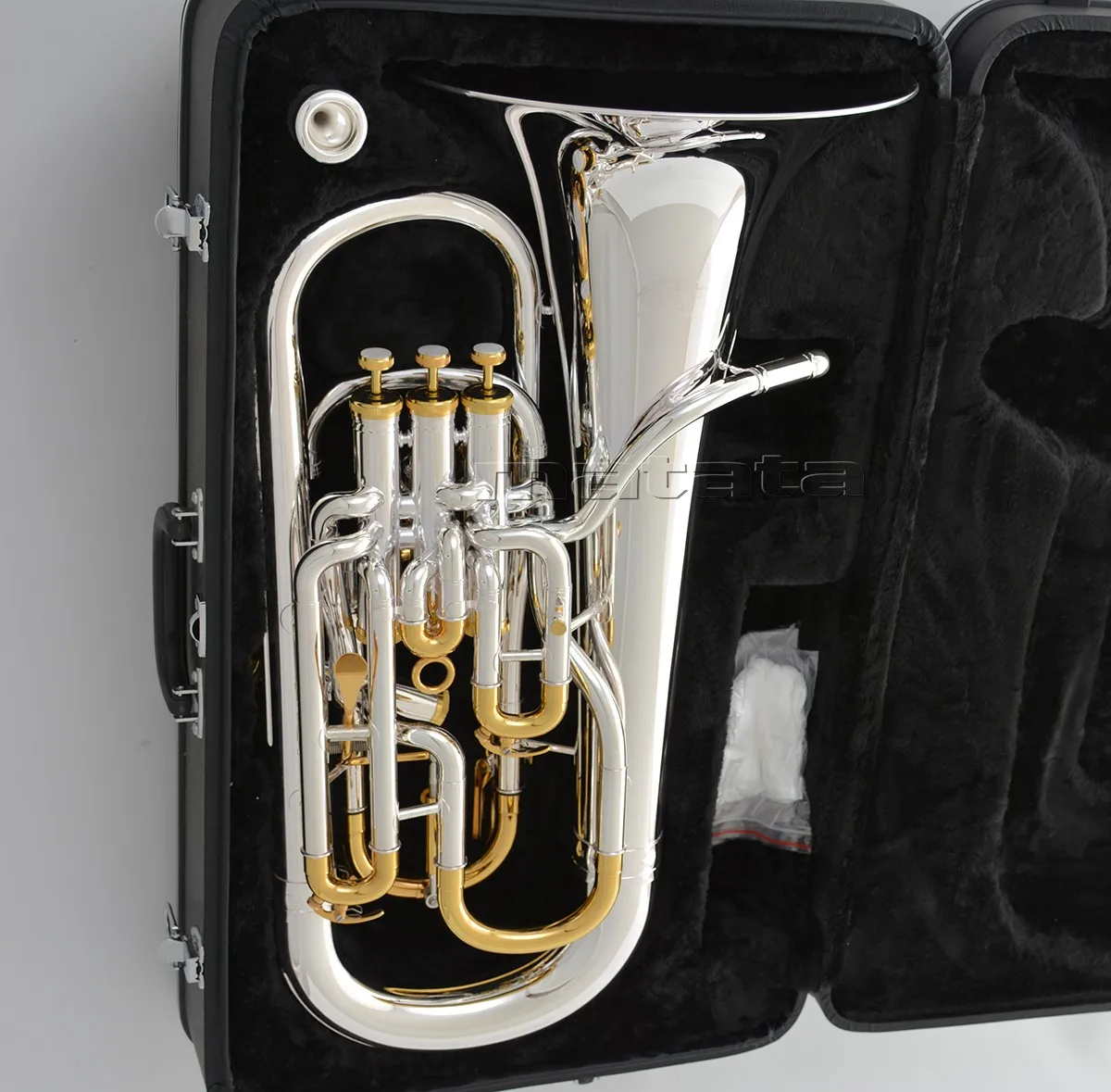 High quality Compensating System Euphonium Silver Plated With Gold Plated Trim Trigger Key