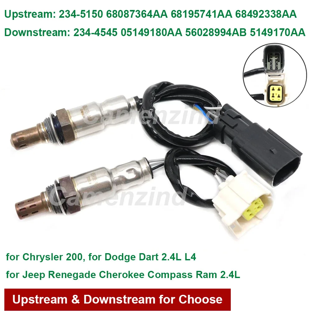 O2 Oxygen Sensor Front or Rear 68087364AA 05149180AA for Chrysler 200 Jeep Renegade Cherokee Compass Ram 2.4L L4 2345150 2344545