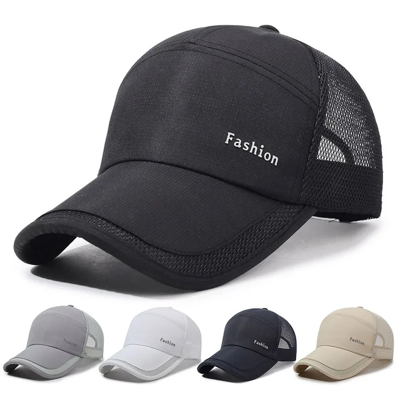 

Summer Mesh Brim Breathable Meh Baeball Cap Outdoor Sport Protection Fihing Sun Hat