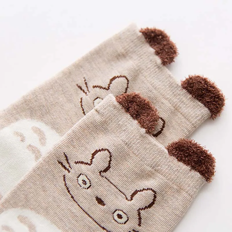 5 pairs lot pack women socks The New arrival Stereo ear cartoon animals happy funny cotton cute socks Feather yarn socks