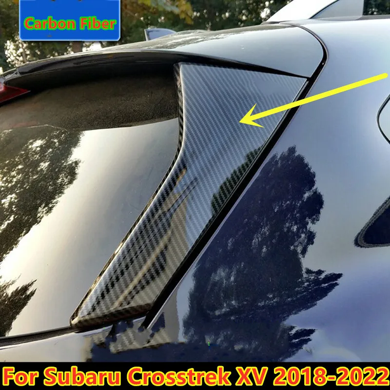 

2 шт. треугольная крышка заднего окна из углеродного волокна для Subaru Crosstrek XV 2018-2022