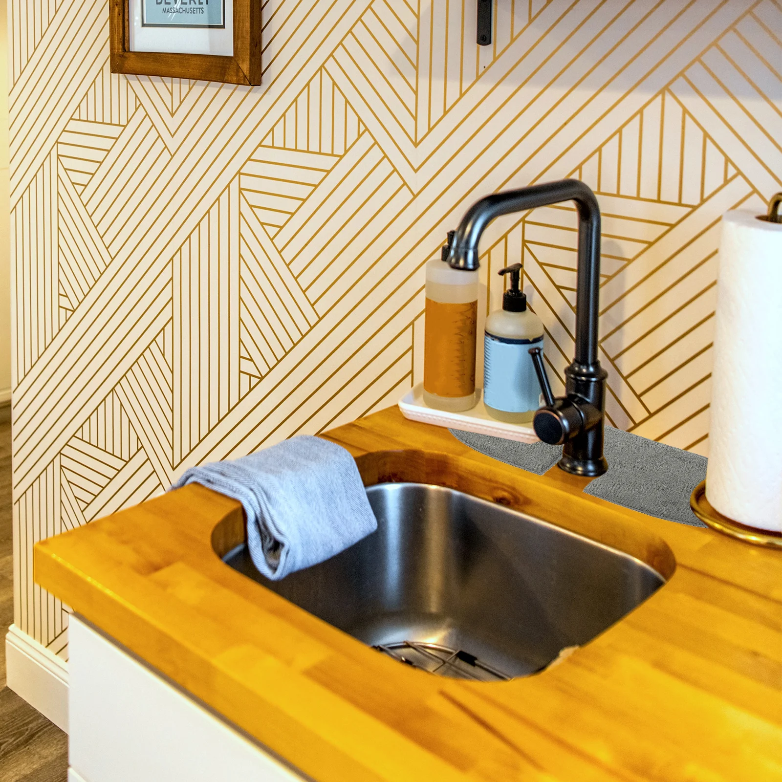 

Absorbent Pads Prime Sponge Material Fit Different Sink Margins Faucet Drip Catcher Mat Kitchen Sink Protector Home Supply