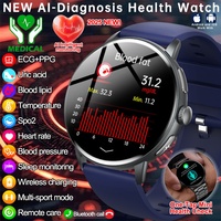 2025 New AI Diagosis ECG+PPG Health Smart Watch Men Blood Pressure Lipid Uric Acid AI-GPT Intelligent Voice Q&A  Smartwatch lady