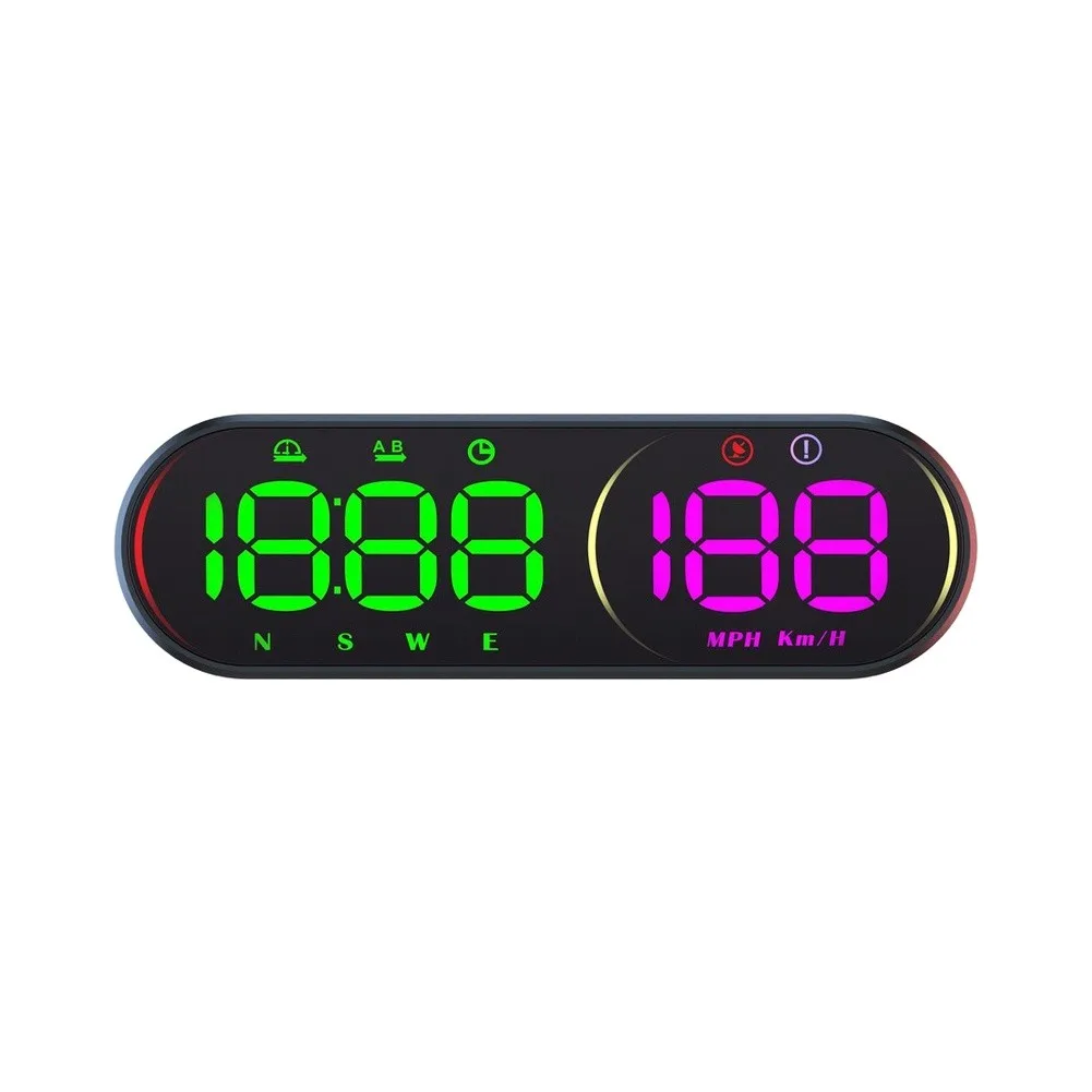 Auto HUD for gps Speed Compass Display Digital Head Up Display for Car Speed Times Distance Compass Ambient Light Turn Signal