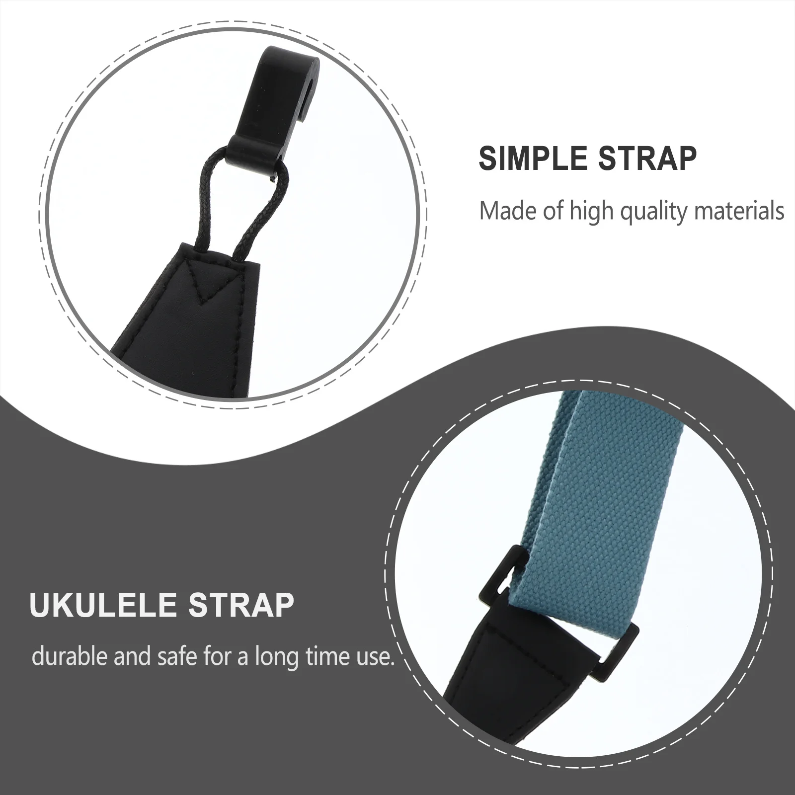 

1Pcs High Quality Ukulele Strap Safe Durable Practical Comfortable Edges Scientific Design Long Lasting Instrument Accessories