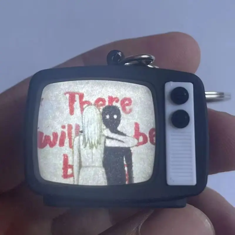 Rusty Lake Small Tv Can Shine Hang Buckle Sound Keychain R-Rusty Lake Game Accessories Laura Retro Keychain