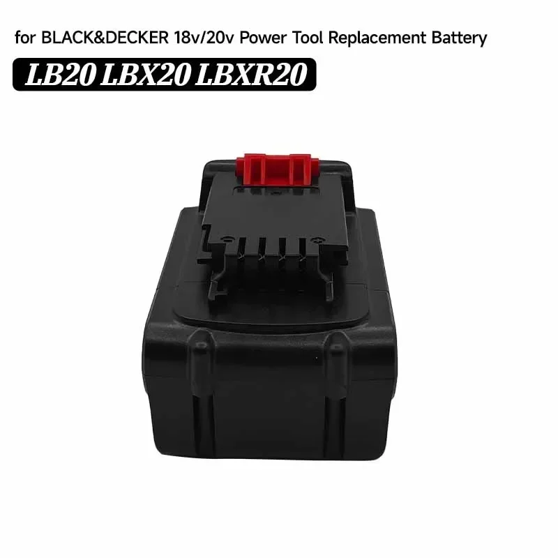 

100% High Quality 18V/20V 12.8Ah Li-ion Rechargeable Battery for BLACK&DECKER LB20 LBX20 LBXR20 Power Tool Replacement Battery