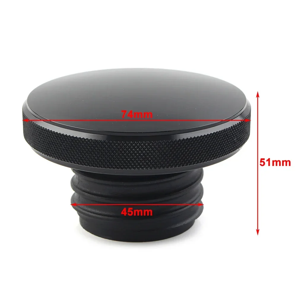 Per Harley Dyna Road King Heritage Softail 1982-up Alluminio Nero/Cromo Moto Tappo Gas Ventilato Coperchio del Serbatoio Del Carburante