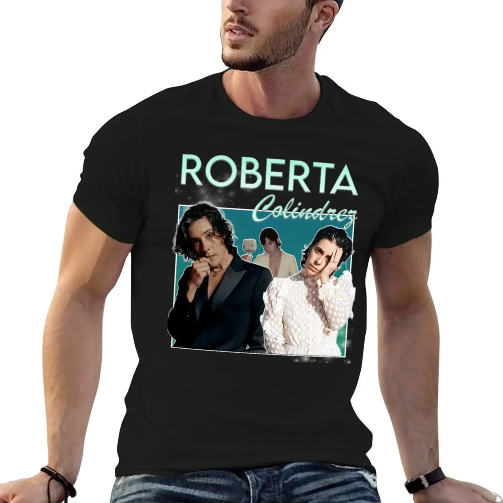 

Roberta Colindrez Vintage Tee T-Shirt blanks graphic t shirts shirts graphic tees blue archive mens funny t shirts