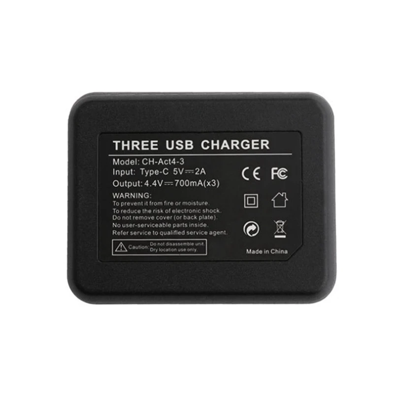 Suitable For DJI Osmo Action 3/Osmo Action 4 Three-Channel USB Charger Set Accessories