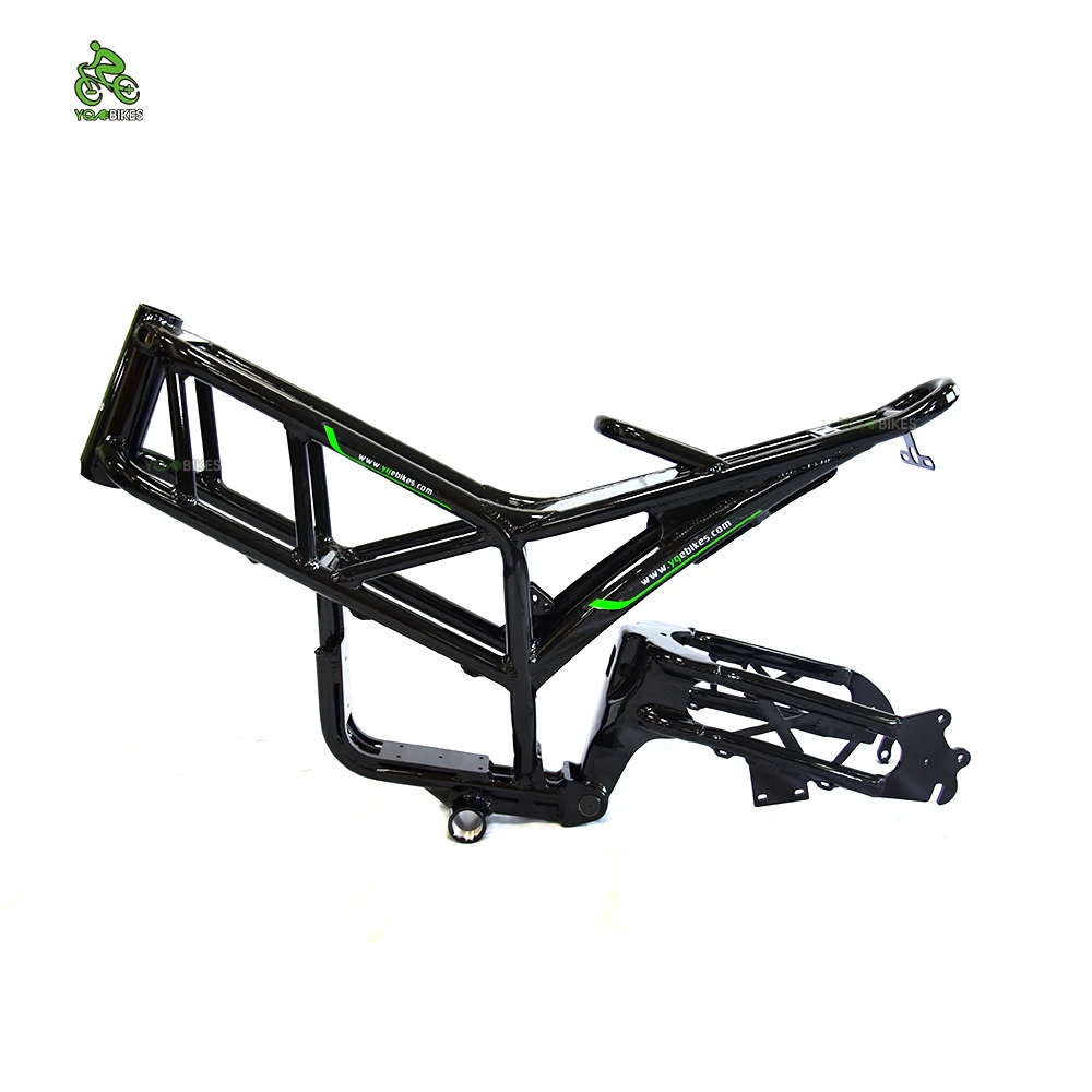175mm Dropout Adult DIY Electric Bicycle Full Suspension 18650 20inch Fat Mountain Electric Bike Frameset:Battery Box+Frame+Seat