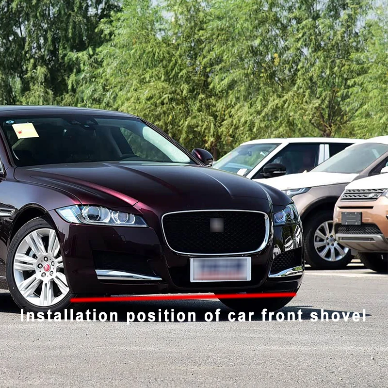 

High Quality Carbon Fiber Look ABS Material Front Bumper Chin Lip Body Kit Spoiler Accessories For Jaguar XF 2016 2017 2018 2019