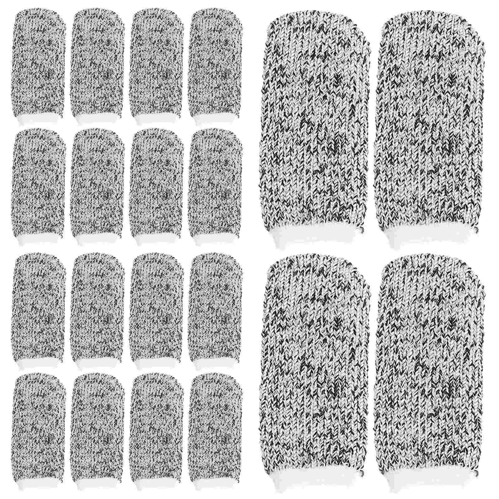 60 Pcs Anti-cut Finger Cots Fingertips Protectors for Cutting Food Sleeve Covers Nylon Fingers