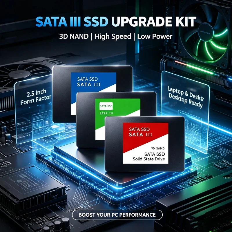 2.5 Inch SATA3 SSD 1TB 2TB 3D NAND Reliable Solid State Drive, Fast Boot, Shock Resistant For Laptop Desktop Microcomputer PC