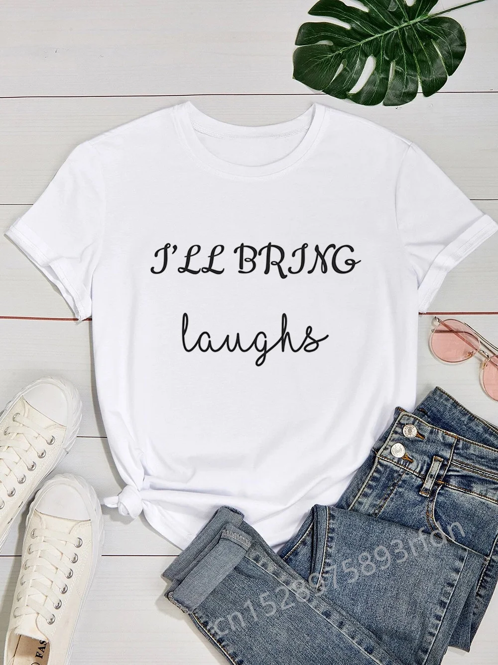 I'll Bring Laughs La Mariee Team Bride Femme Wedding T-Shirt Bachelorette Party T Shirt Bridesmaid Women Clothes Aesthetic Top