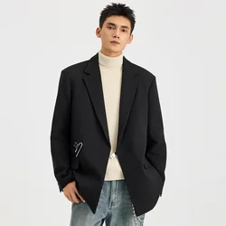 Men 2 Pieces Suits Sets Vintage Streetwear Fashion Loose Casual Blazer Jacket Pant Male Women Oversize Suits Coat Trousers