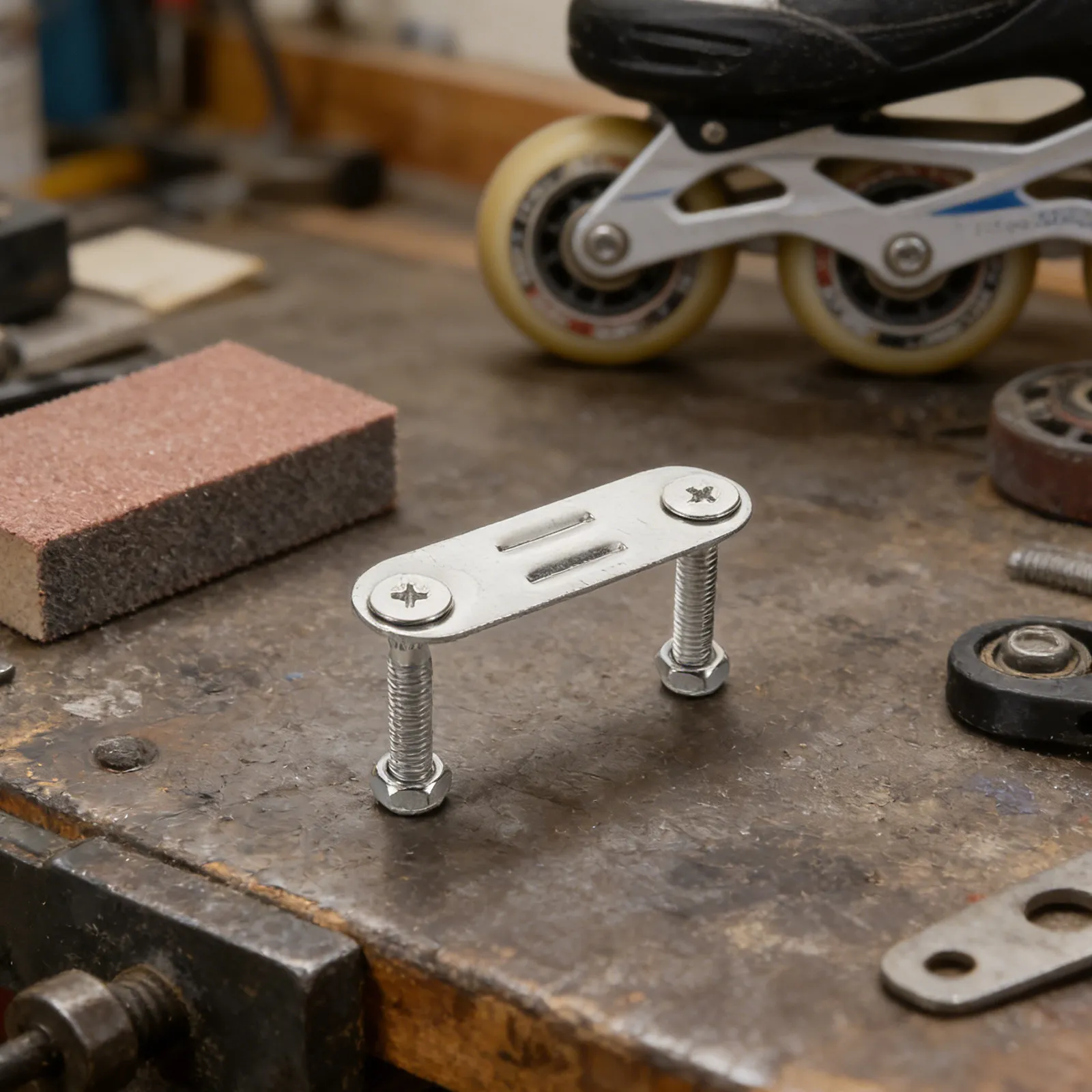 

Комплект из 8 базовых пластин для роликовых коньков с амортизацией и улучшенной стабильностью для использования в помещении и на улице