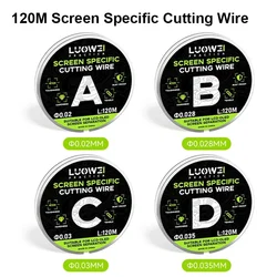 LUOWEI Super Fine Cutting Wire for LCD Screen Maintenance without Damaging Phone 0.02/0.028/0.03/0.035mm Screen Removal Line