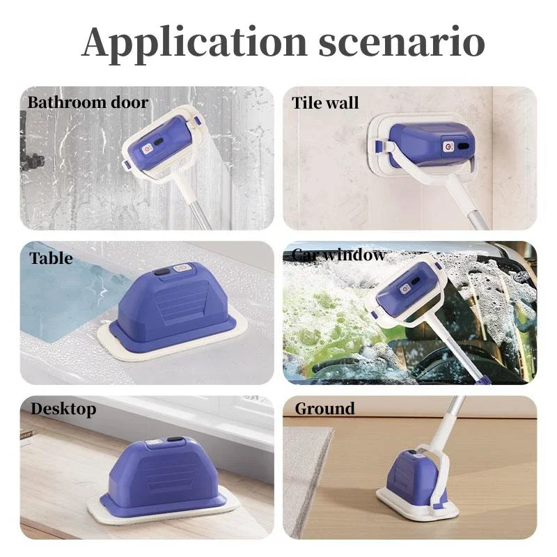 XIMEIJIE electric window cleaner removable telescopic household handheld cleaner wireless brush wet and dry multi-function gift