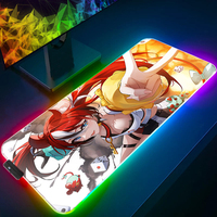 LED Mouse Pad Gaming K-kingdom H-hearts Large Gamer Keyboard Desk Mat Table Carpet RGB Mousepad XXL 900x400 For Computer