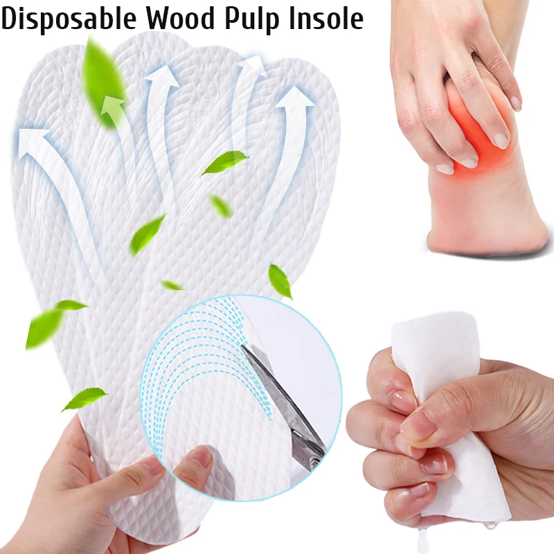 Disposable Shoe Liners White Replacement Sweat Absorbing Shoes Paddings Thin Breathable Unisex Insoles for Hiking Jogging Sports