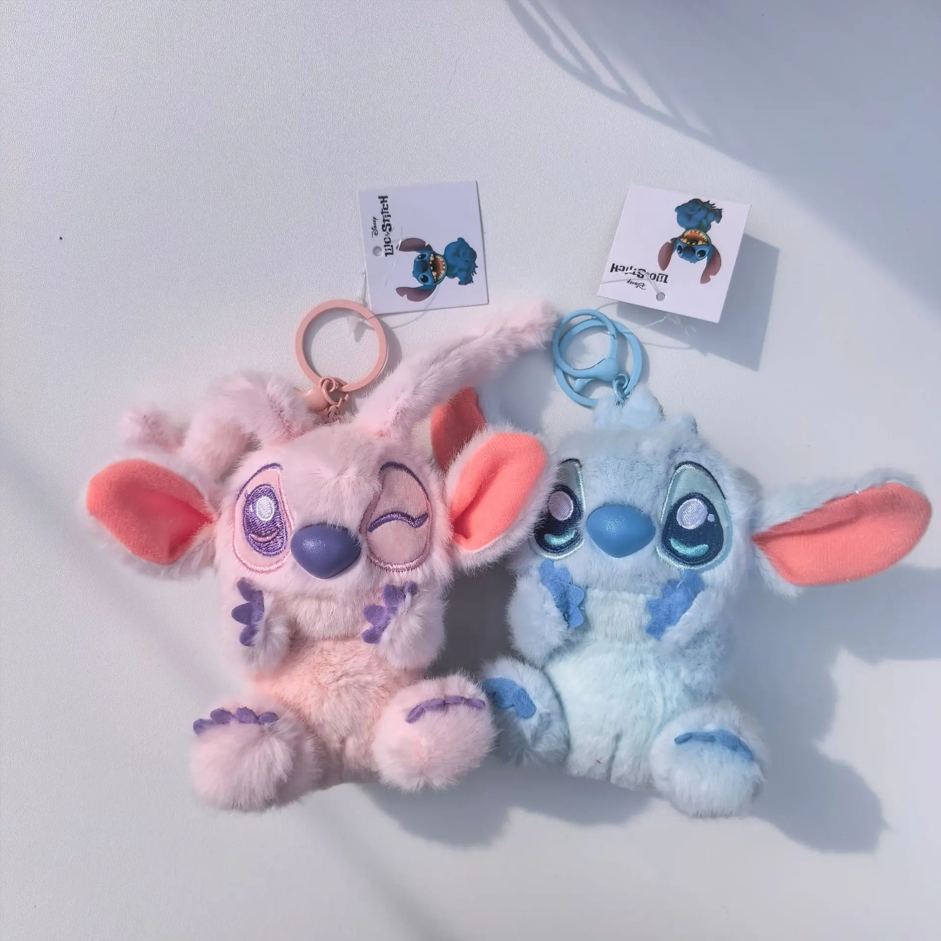 لطيف غرزة الملاك ألعاب من نسيج مخملي مفتاح سلسلة دمية دمية زوجين دمية غرزة ظهره قلادة هدية صغيرة