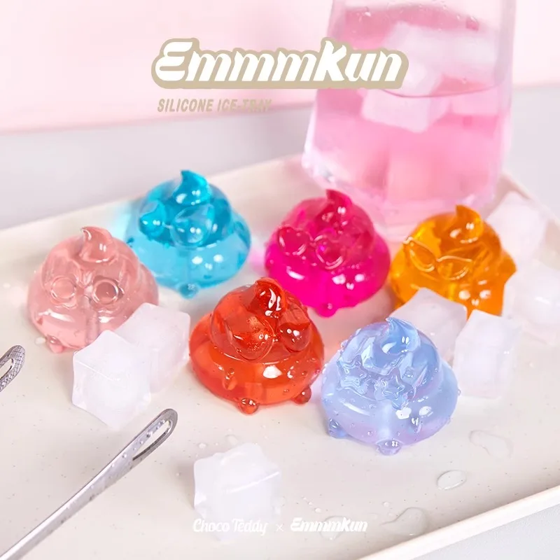 Emmmkun Silicone Ice Mold Blind Box Cute DIY Ice Cube Tray With Lid Mold Action Figure Mystery Box Toys Accessories Girl Gift