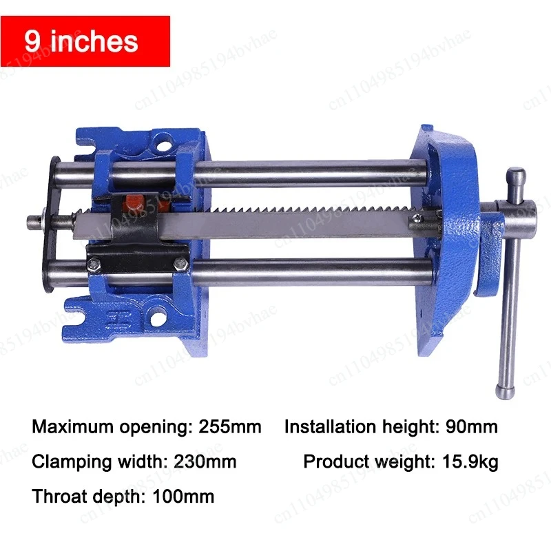 9 Inch Carbon Steel Woodworking Bench Vise, Quick Release Steel Handle Worktable Clamping Tool