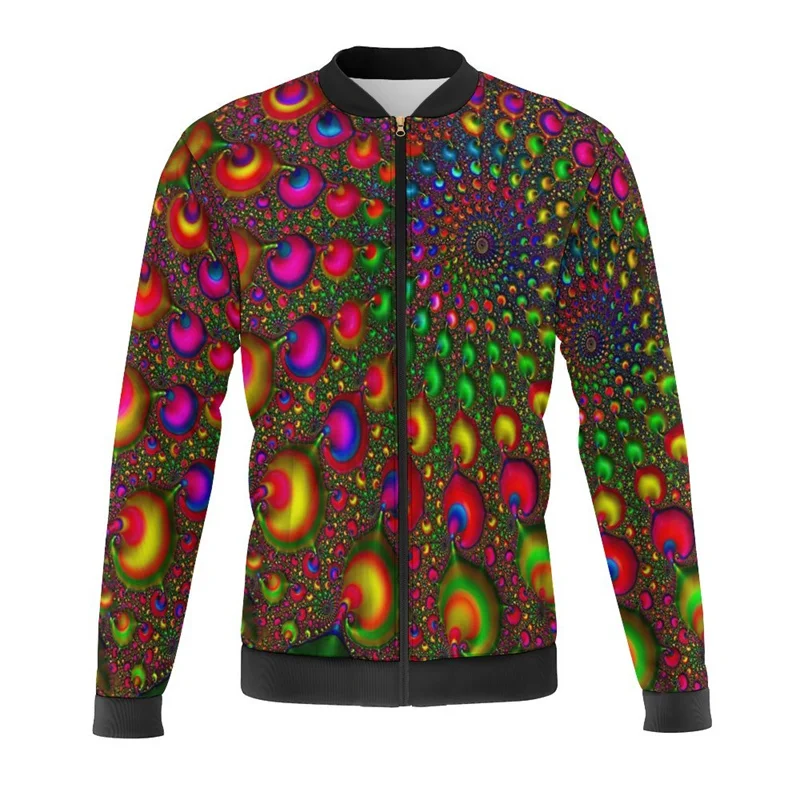 3d Neon Print Abstract Art Jackets Men Bomber Jacket Oversize Harajuku Zipper Jacket Kid Street Tracksuits Male Outerwear Tops