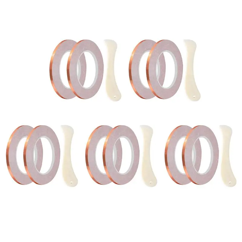 5Mm Backed Copper Foil Tape For Stained Glass (10Roll)-[LUCK 9]