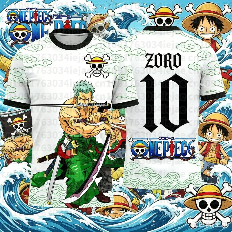 One Piece's Zoro Graphic T-shirt  Anime Football Jerseys Sports Dry Quickly Men's T-Shirt Clothing Tee Woman