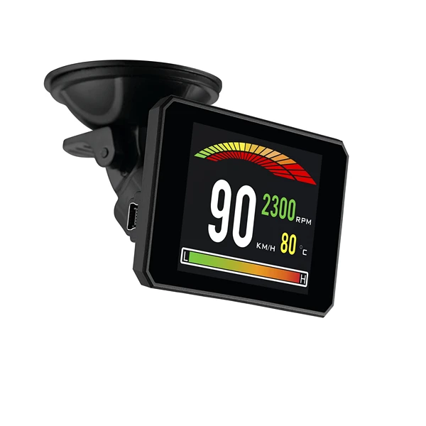 Hot Selling Multi Language P16 OBD2 Smart Gauge HUD Head Display Speed Alarm Auto Meter 2.12