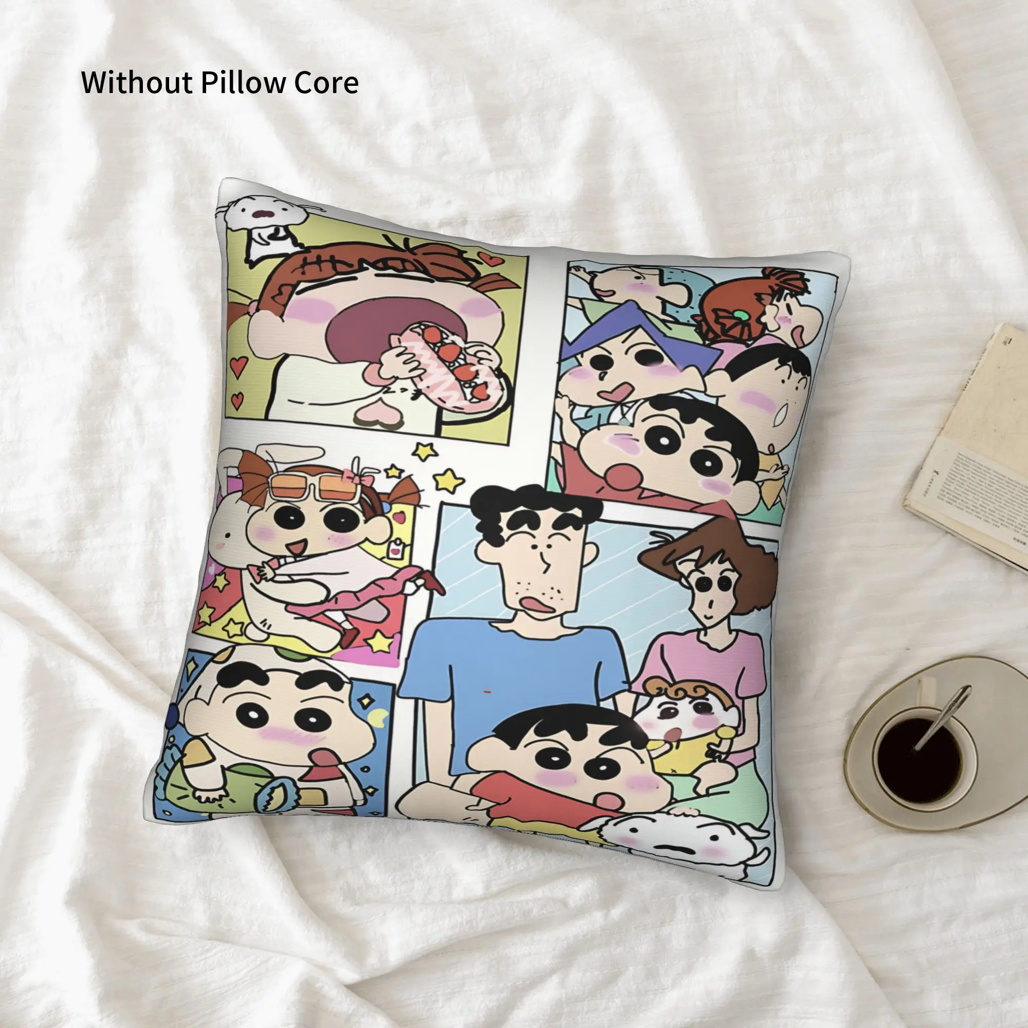 1PC Crayon S Shin chan Pillow Case Double-Sided Printing  Sofa Cushion Bedroom Bedside Pillow