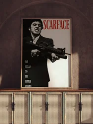 1pc Al Pacino And Tony Montana Hollywood Classics Poster Canvas Wall Art Picture For Modern Home Living Room Decoration Painting