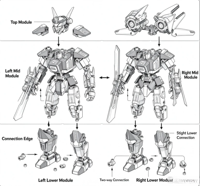 2026 Latest Movie Character Duel Mech Toy Model, Suitable for Home Decoration and Collecting Holiday Gifts