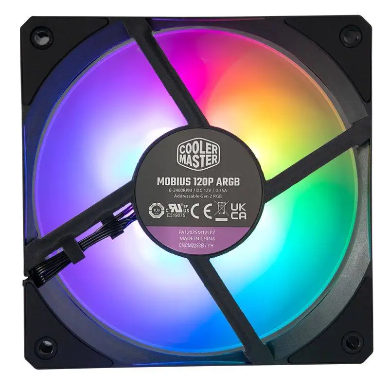 Imagem -06 - Cooler Master Mobius-fan Anel com Rolamento Ldb Ventilador Contas de Lâmpadas 120 mm Cpu Quiet 120 mm