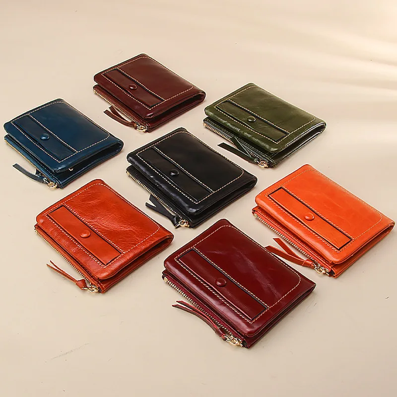 Women's new all-in-one leather simple coin wallet multi-card small wallet