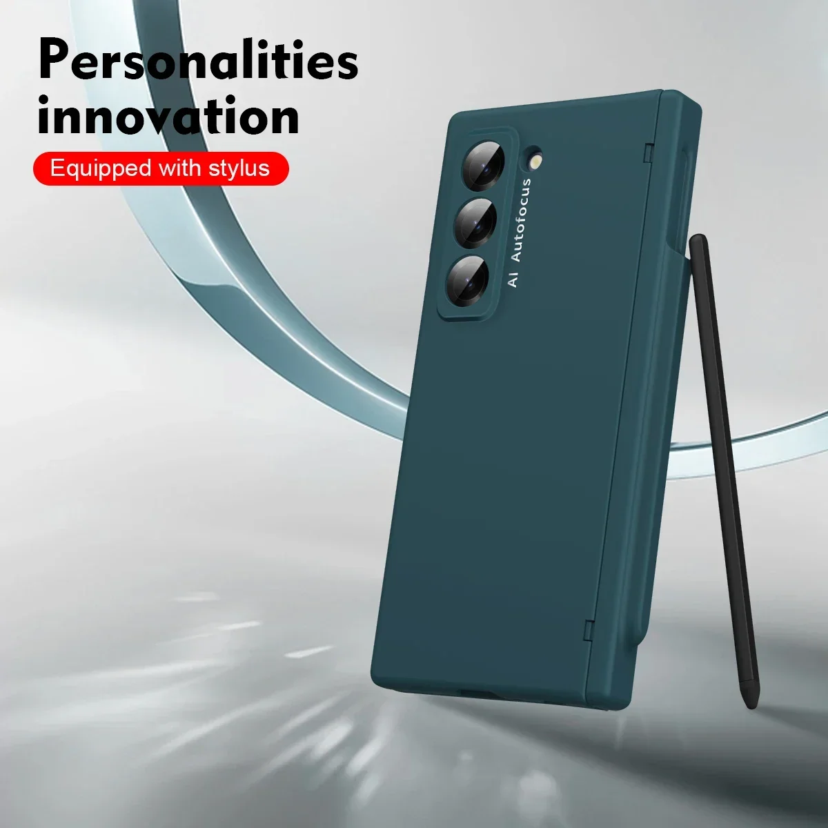 with Touch Pen For Samsung Galaxy Z Fold 7 6 SE 5 5G Case Hinge Pen Slot Front Screen Glass Protect Capa Z Fold 2 3 4 Cover