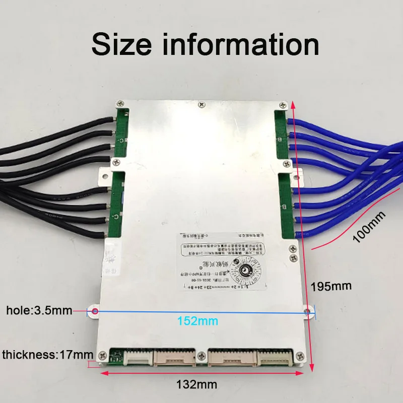 10S Đến 24S BMS Kiến Bluetooth Thông Minh Pin Lithium Ban Bảo Vệ Cân Bằng 200A Cao Điểm 450A Li-ion Lifepo4 Bảo Vệ không Có Màn Hình LCD