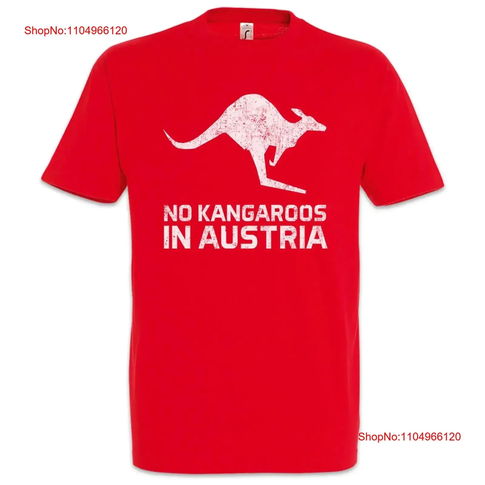

No Kangaroos In Austria Men's T Shirt Teacher Fun Nerd Geek Austrian Geography Topography Australia vintage Washed