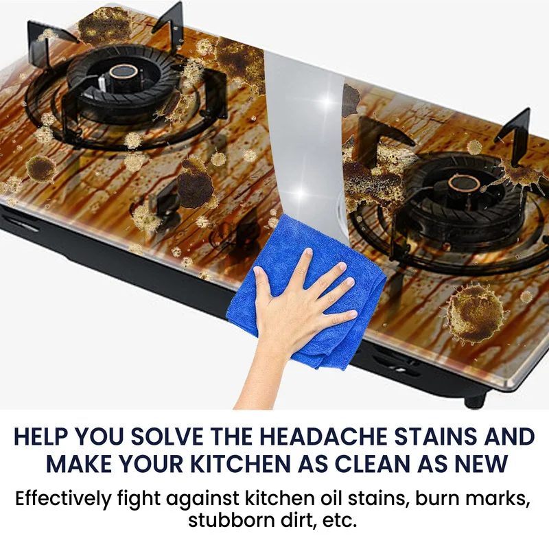 Порошок для чистки кухни в штучной упаковке, средство для удаления тяжелого жира для вытяжки, кухонная вытяжка, пятна, легкая очистка масляных пятен