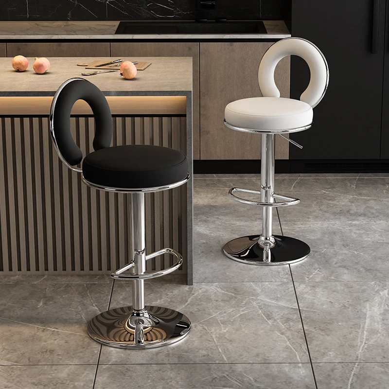 

Minimalist Nordic Bar Stools Modern Aesthetic Comfortable Ergonomic Bar Chairs Designe Swivel Sillas Para Comedor Bar Furniture