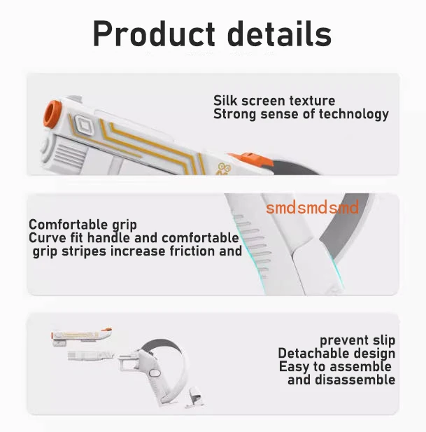 Grip Bracket for Pico 4 Game Pistol Shooting Dual Controller VR Somatosensory Integrated Short Gun Accessorie