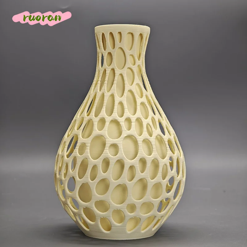 3D Printed Hollow Vase Creative Flower Arrangement PLA Biodegradable Material Table Ornament
