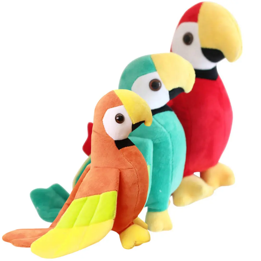 

Набор из 3 разноцветных мягких игрушек-попугаев, легкие, для детей 4-5 лет, для декора дома, книжной полки, автомобиля, дивана, детской, компаньон на ночь