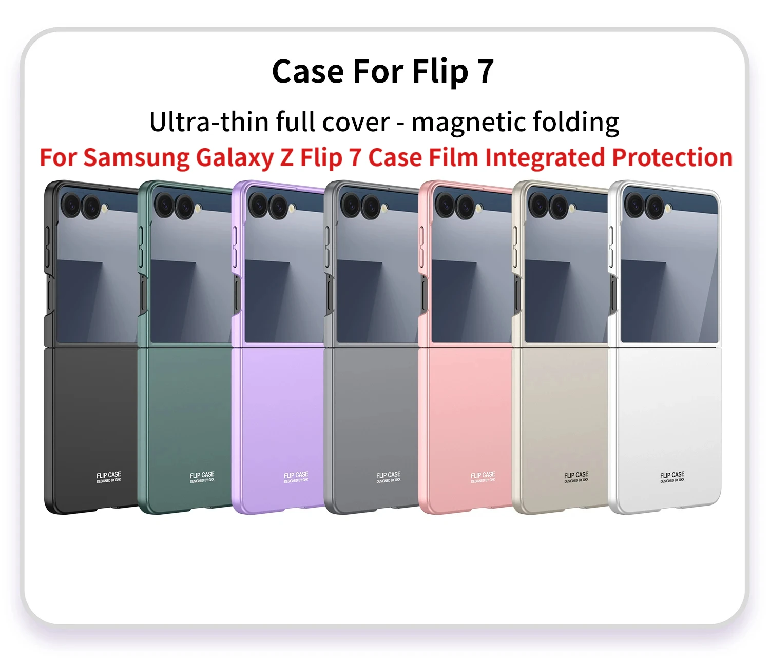For Samsung Galaxy Z Flip 7 Ultra Thin Plastic Hard Case Galaxy Z Flip7 Case Shockproof Frosted Phone Case Screen Protector